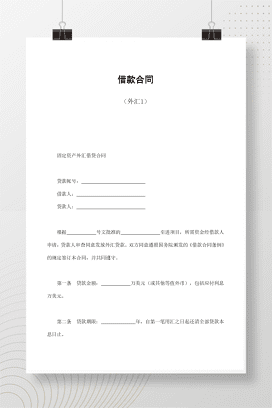 借款合同（外汇1）