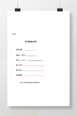 公司技术服务合同范本